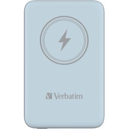 Външна батерия Verbatim MCP-10BE Power Pack 10000 mAh with UBS-C® PD 20W / Magnetic Wireless Charging 15W Blue