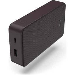 HAMA Външна батерия "Colour 20", 20000 mAh, 2 изхода: USB-C, USB-A, тъмно червена