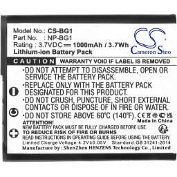 Батерия за апарат SONY NP-BG1 LiIon 3.7V 1000mAh Cameron Sino