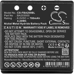 Батерия за дистанционно управление за кран HBC Radiomatic Eco, Micron 4,6 SPECTRUM 1,2 FUB9NM BA209060 NIMH 6V 700mAh черна Cam