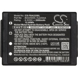 Батерия за дистанционно управление за кран HBC Radiomatic Eco, Micron 4,6 SPECTRUM 1,2 BA225000 NIMH 6V 2000mAh черна Cameron S