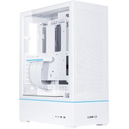 Кутия Lian-Li SUP01W Mid-Tower, Tempered Glass, Бяло