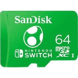 SanDisk Nintendo MicroSDXC for Nintendo Switch, Yoshi Edition - 64GB