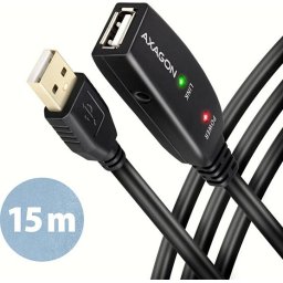 AXAGON Active extension USB 2.0 A-M > A-F cable, 15m
