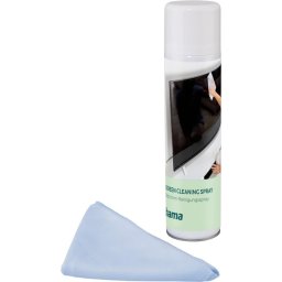 Почистващ спрей HAMA 200 ml, 20x20 cm с микрофибърна кърпа
