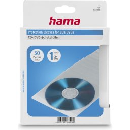 HAMA Предпазни пликове за CD/DVD, 50 бр. прозрачни
