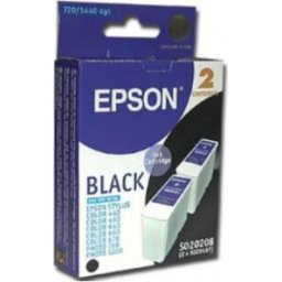 Комплект 2 глави за EPSON STYLUS 440/460/640/660/PHOTO 750/1200 - Black - twin pack - S020187