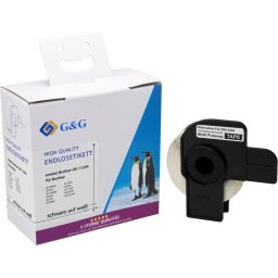Лента за етикетни принтери G&G - 17 x 54 mm x 400 - BROTHER DK-11204