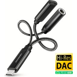 AXAGON ADA-HCPD - USB-C - Hi-Res DAC audio adapter + PD 60W