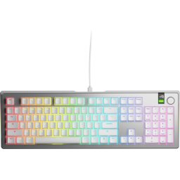 Геймърска механична клавиатура Glorious GMMK 3 Pro 100% Silver - Fox Linear Switches