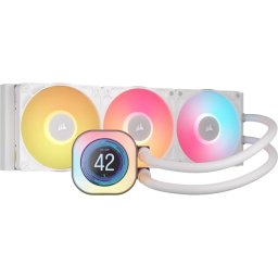 CORSAIR iCUE LINK TITAN 360 RX LCD Liquid CPU Cooler - White