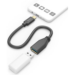 HAMA Адаптер OTG USB-C мъжко - USB-A женско, 15 cm.