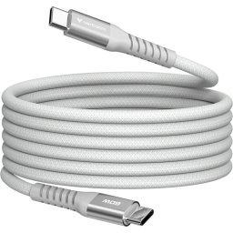 Кабел Verbatim Sync & Charge USB-C to USB-C 60W Magnetic 120 cm - Grey