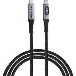 Кабел Verbatim Sync & Charge USB-C to USB-C 240W 40 Gbps Display 120 cm