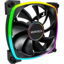 Montech вентилатор AX140 PWM, Fan 140mm, ARGB, Black