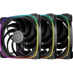 Geometric Future Комплект вентилатори Fan Pack 3-in-1 140 mm - Squama 2503B-14 Black