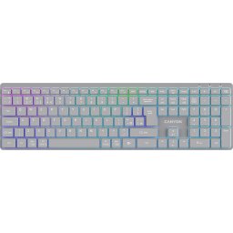 CANYON keyboard HKB-W11 UK/US RGB Dual Mode Wireless Grey