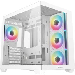 DeepCool кутия Case ATX - CG530 4F White - 4 ARGB Fans