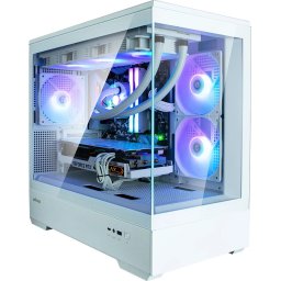 Zalman кутия Case mATX - P30 White - aRGB, Tempered Glass