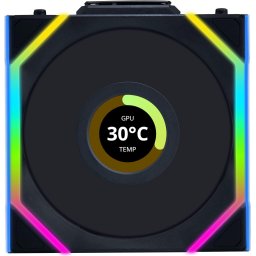 Вентилатор Lian Li UNI FAN SL Wireless LCD Reverse Blade ARGB PWM - 120 mm Черен