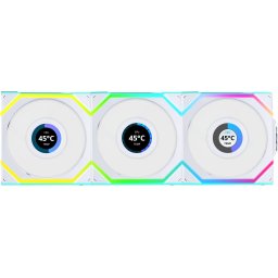 Вентилатори 3бр Lian Li UNI FAN SL Wireless LCD ARGB PWM - 120 mm Бели