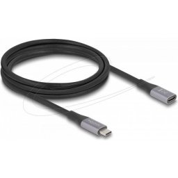 Delock Удължителен кабел USB-C, 40 Gbps, PD 240W, 2 м, сив