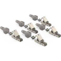 HAMA Комплект мрежови конектори, CAT 6a, 10 Gbit/s, екраниран, инсталиране без инструменти, 5 бр