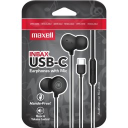 Слушалки тапи с микрофон MAXELL IN-BAX, USB-C