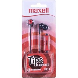 Слушалки тапи с микрофон MAXELL IN-TIPS RED