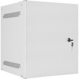 Комуникационен шкаф Lanberg rack cabinet 10" wall-mount 6U/280x310 for self-assembly with metal door grey (flat pack)