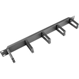 Аксесоар Lanberg 19" cable management panel w. 5 plastic holders 1U - type b, black