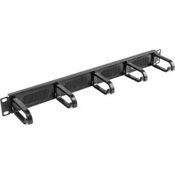 Аксесоар Lanberg 19" cable management AK-1203-B brush panel 5 rings- type b 1U, black