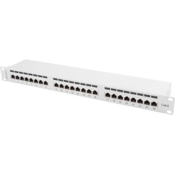 Пач панел Lanberg patch panel 24 port 1U CAT.6 shielded, grey