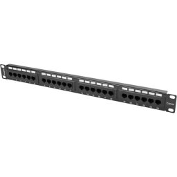 Пач панел Lanberg patch panel 24 port 1U CAT.5E, black