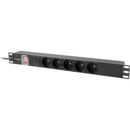 Lanberg power distribution unit (pdu) 19" 1U 16a 2m 5x french outlets black