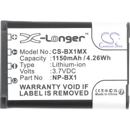 Батерия за фотоапарат SONY NP-BX1 LiIon 3.7V 1150mAh Cameron Sino