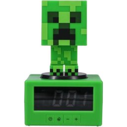 Часовник с аларма Paladone: Minecraft - Creeper Icon Alarm Clock, PP11369MCFV3