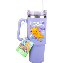 Чаша Paladone: Minecraft - Purple 900ml Multiway Travel Cup Straw, PP14948MCF