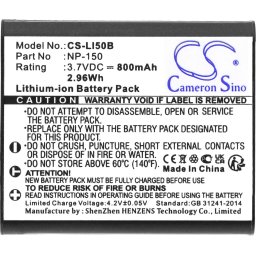Батерия за апарат Cameron Sino 3.7V 800mAh, LiIon , OLYMPUS Li50