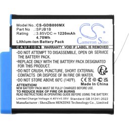 Батерия за камера GOPRO Hero 5; HERO 6; Hero 7; Hero 8 AABAT-001 3,85V 1220mAh LIIon Cameron Sino
