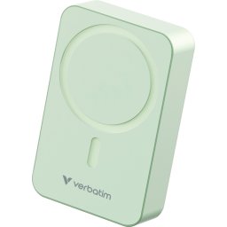 Външна батерия Verbatim Charge 'n' Go Essentials Power Bank Magnetic Wireless 20000mAh Green
