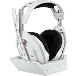 Logitech Astro A50 Lightspeed безжични слушалки със станция , Бели