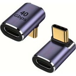 Adapter USB C-C, M/F, Angled, 40Gbps QC100W