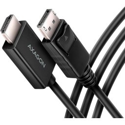Кабел AXAGON RVD-HI20C2 - DisplayPort -> HDMI 2.0, 1.8m 4K/60Hz