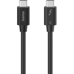 Кабел HAMA USB-C Thunderbolt-5, 80 Gbit/s, 5A 240W, Ultra-HD 8K, 1m