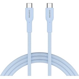 CANYON cable OnWire 60CL C-C 60W COLOR Braided 1m Light Blue
