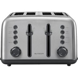 BUYDEEM DT640E 4 Slice Toaster, Stainless Steel