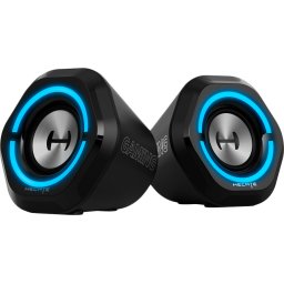 Edifier G1000 2.0 Audio System, BT V5.3, USB, AUX, 2.5-inch Drivers, RGB Lighting, 5W (RMS), Black