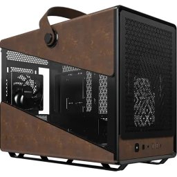 Montech кутия Case mATX - Heritage PRO (B) - USB-C, Leather, 4 x 120 mm Fans