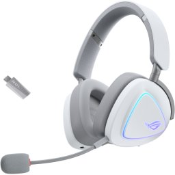 Геймърски безжични слушалки ASUS ROG Delta II White